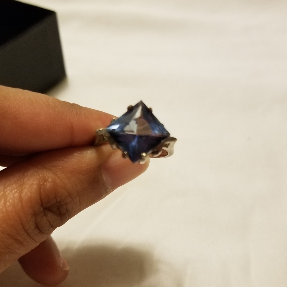 London Blue Topaz (Dark Sky Blue) Silver Ring